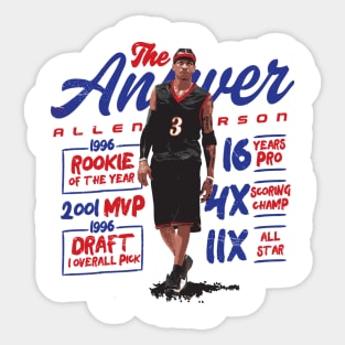 Allen Iverson Answer tee Sticker
